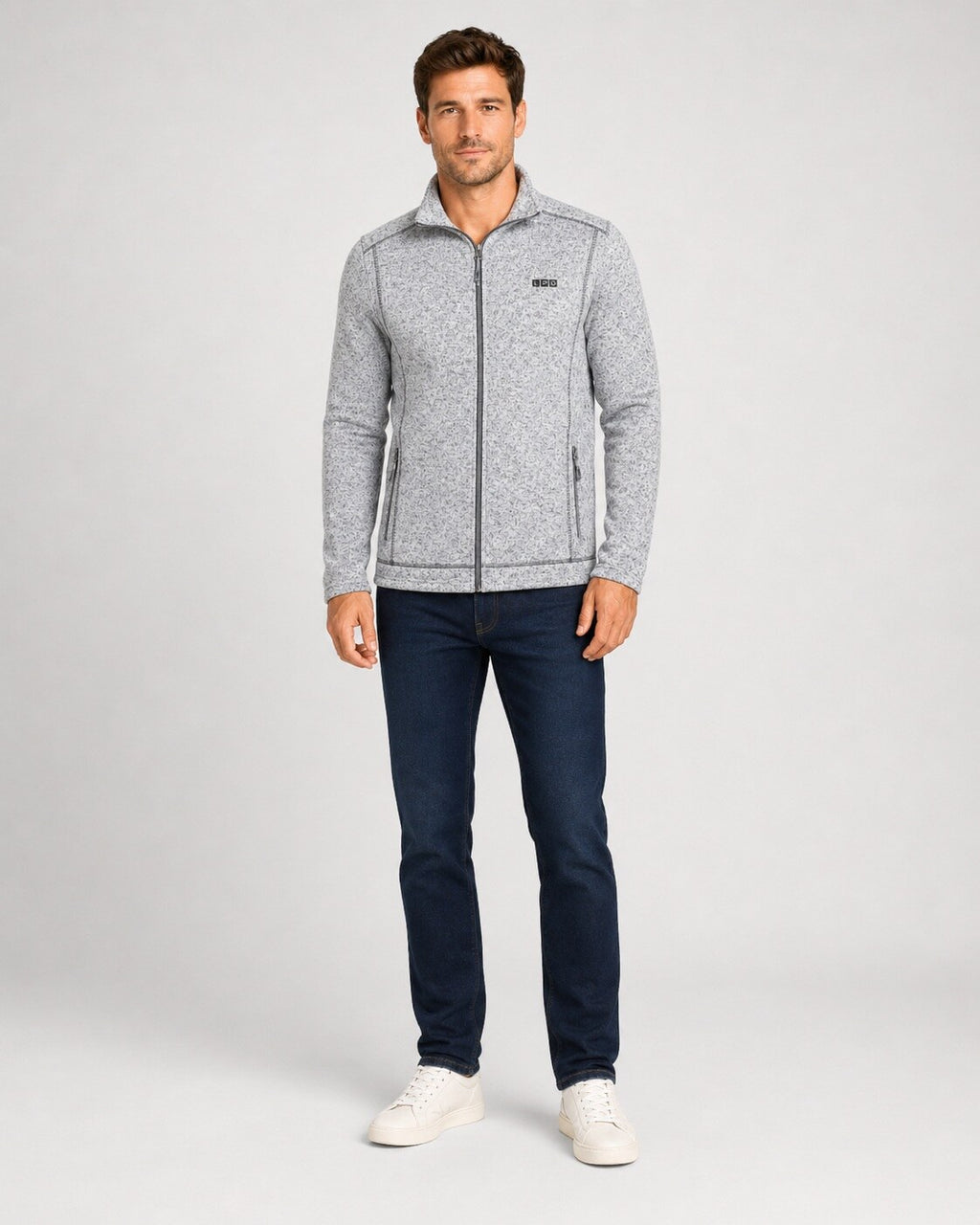 LPO Feinstrickjacke Owen 2 – hellgrau
