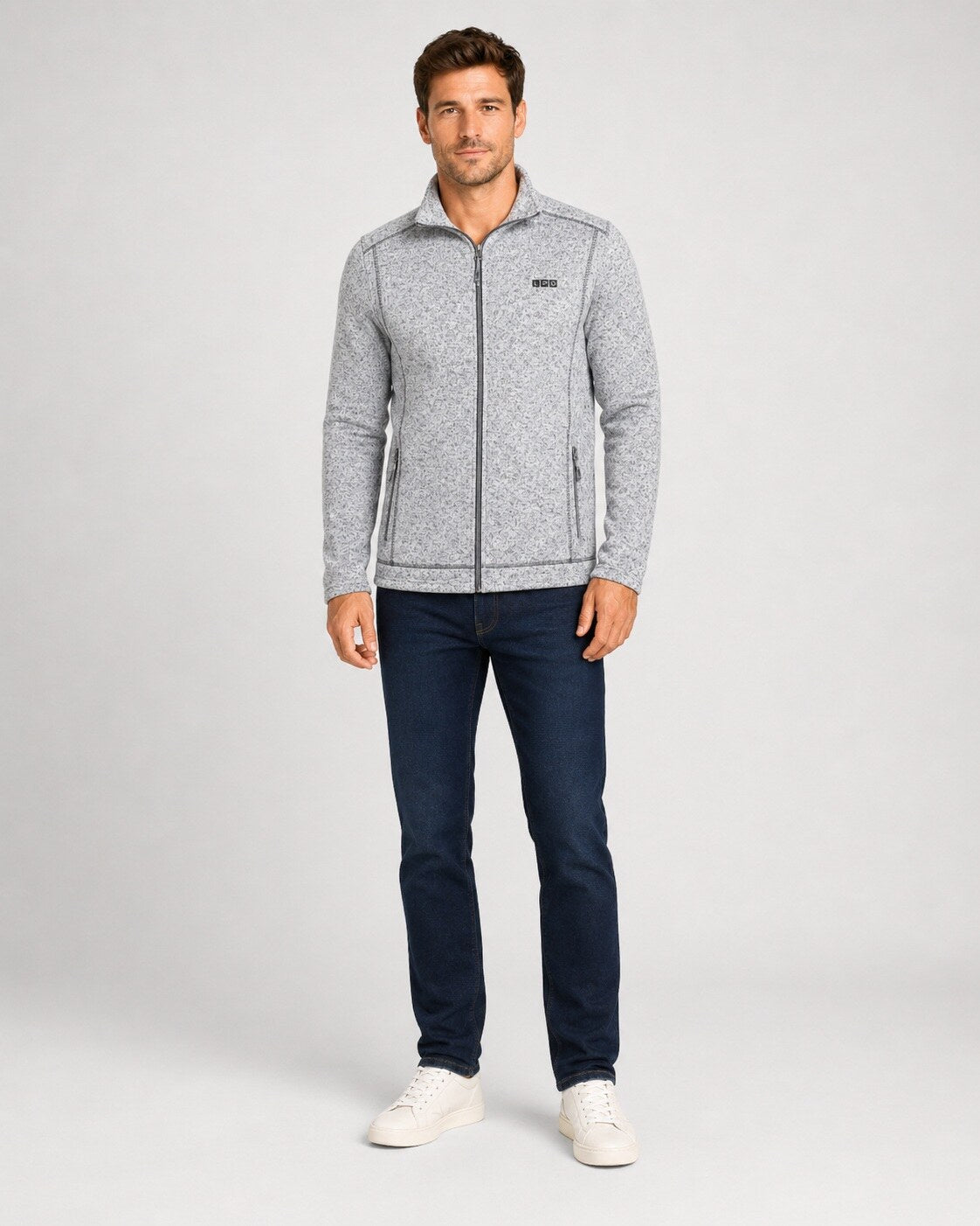 LPO Feinstrickjacke Owen 2 – hellgrau