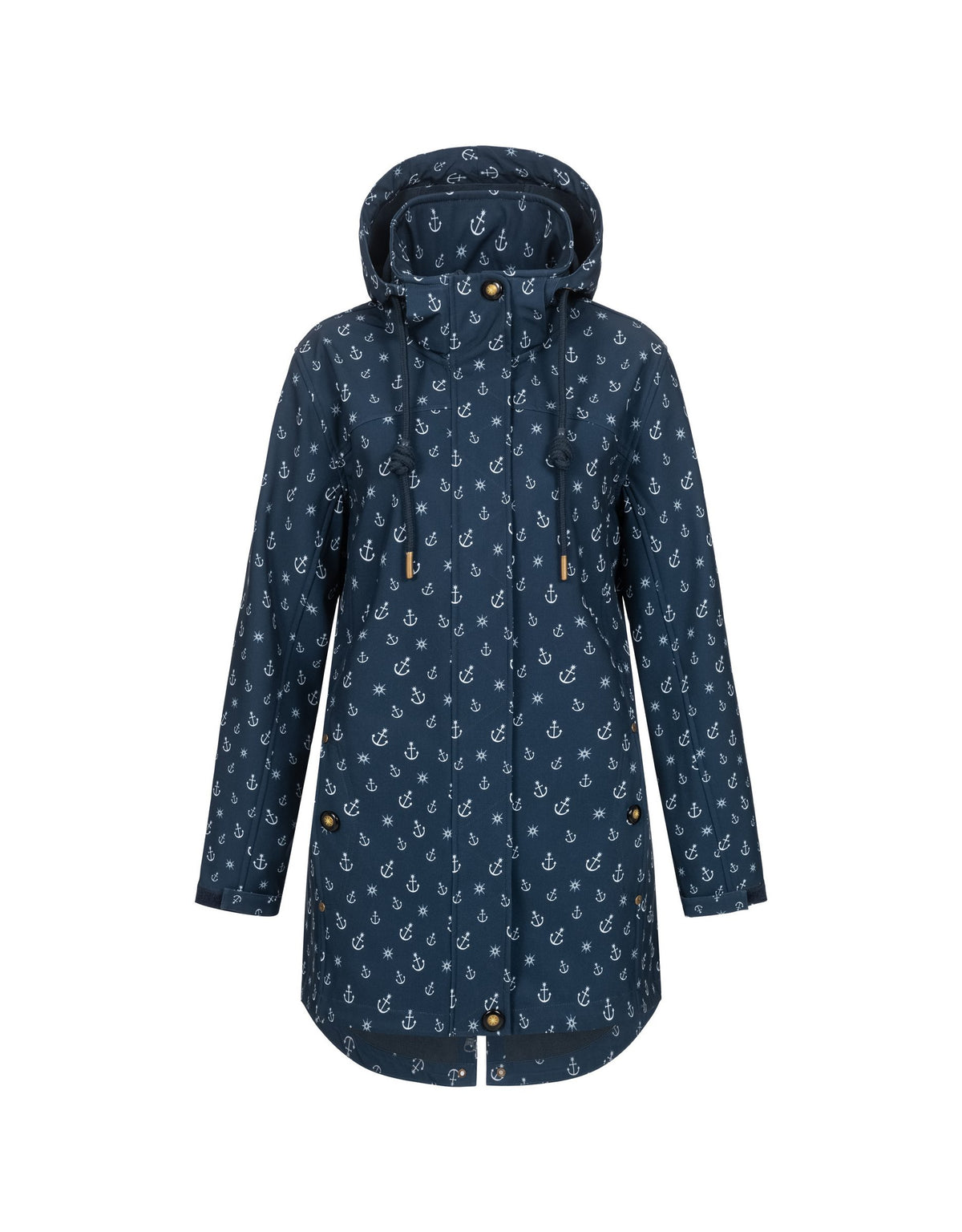 Ankerglut Softshelljacke Ankerglutschein in Navy, Freisteller Vorderansicht