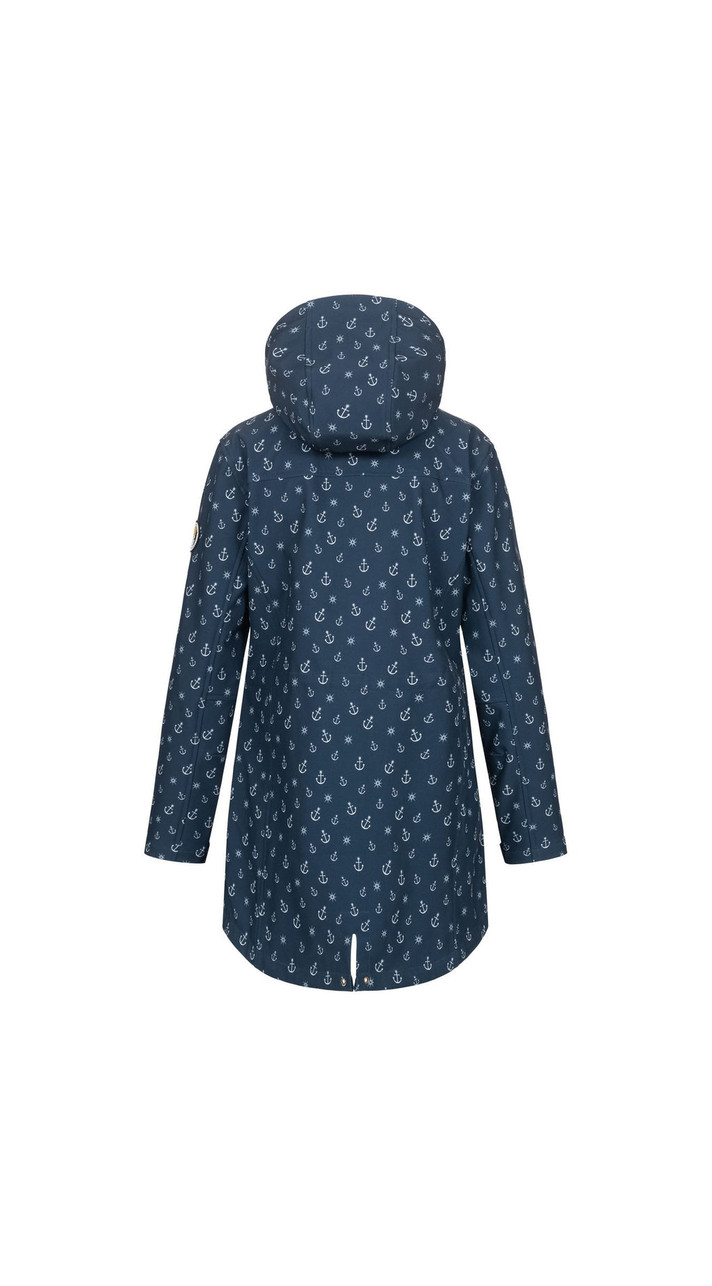 Ankerglut Softshelljacke Ankerglutschein in Navy, Freisteller Rueckansicht