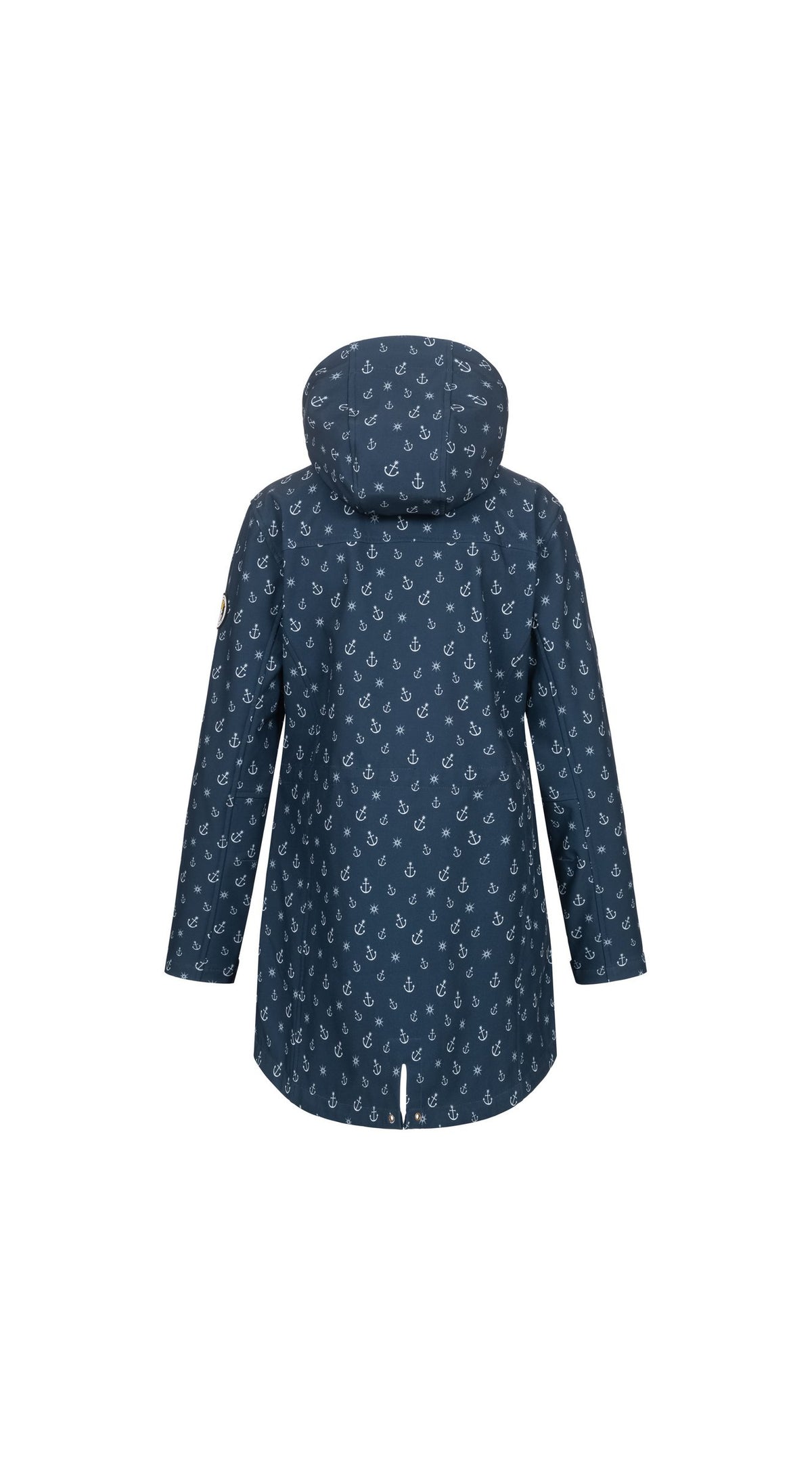 Ankerglut Softshelljacke Ankerglutschein in Navy, Freisteller Rueckansicht