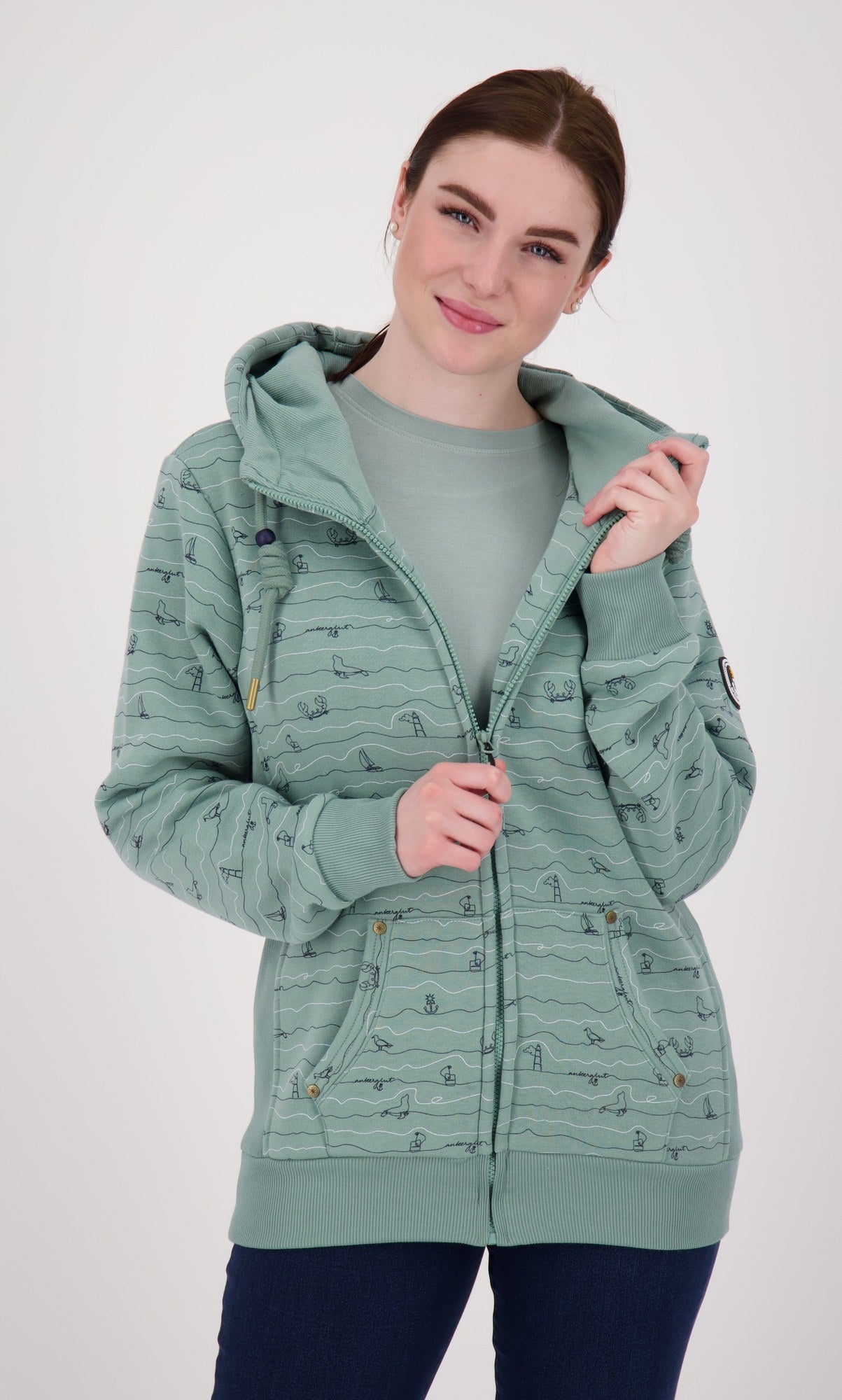 Kapuzensweatshirt Ankerglutwelle
