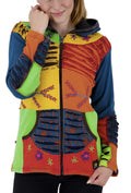 Fleecejacke Patchwork Multicolor Nunavut II Flower Power