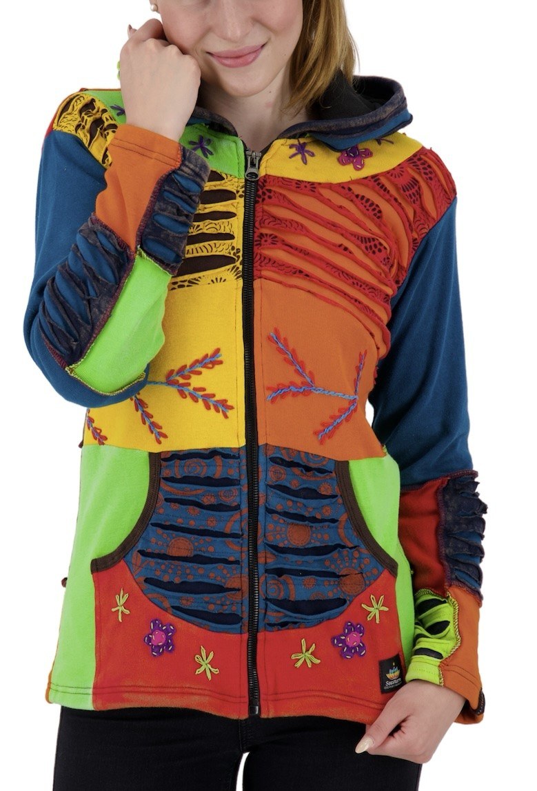 Fleecejacke Patchwork Multicolor Nunavut II Flower Power