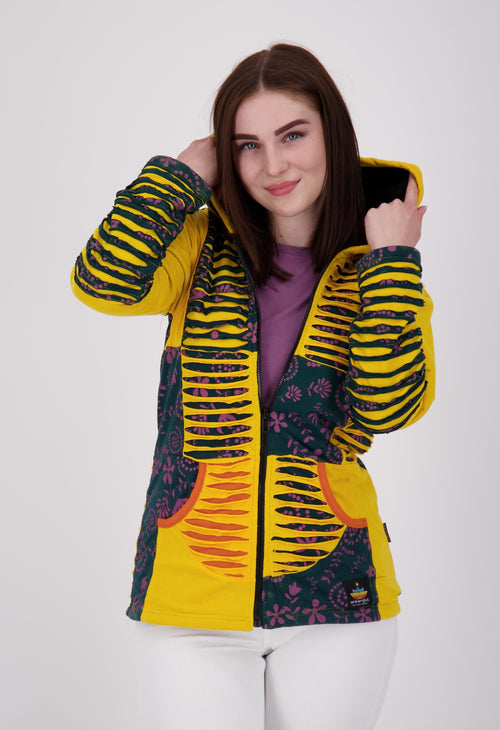 Ankerglut Fleecejacke Patchwork Multicolor Nunavut II Flower Power