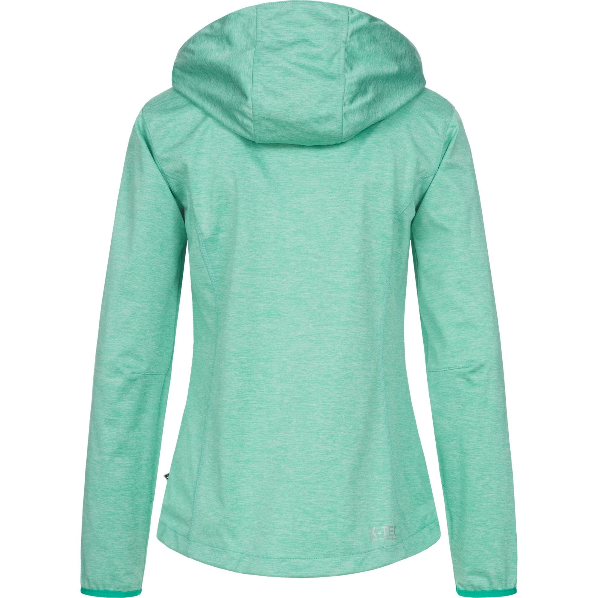 DEPROC ACTIVE Damen Softshelljacke Josephin in Türkis – Produktansicht hinten