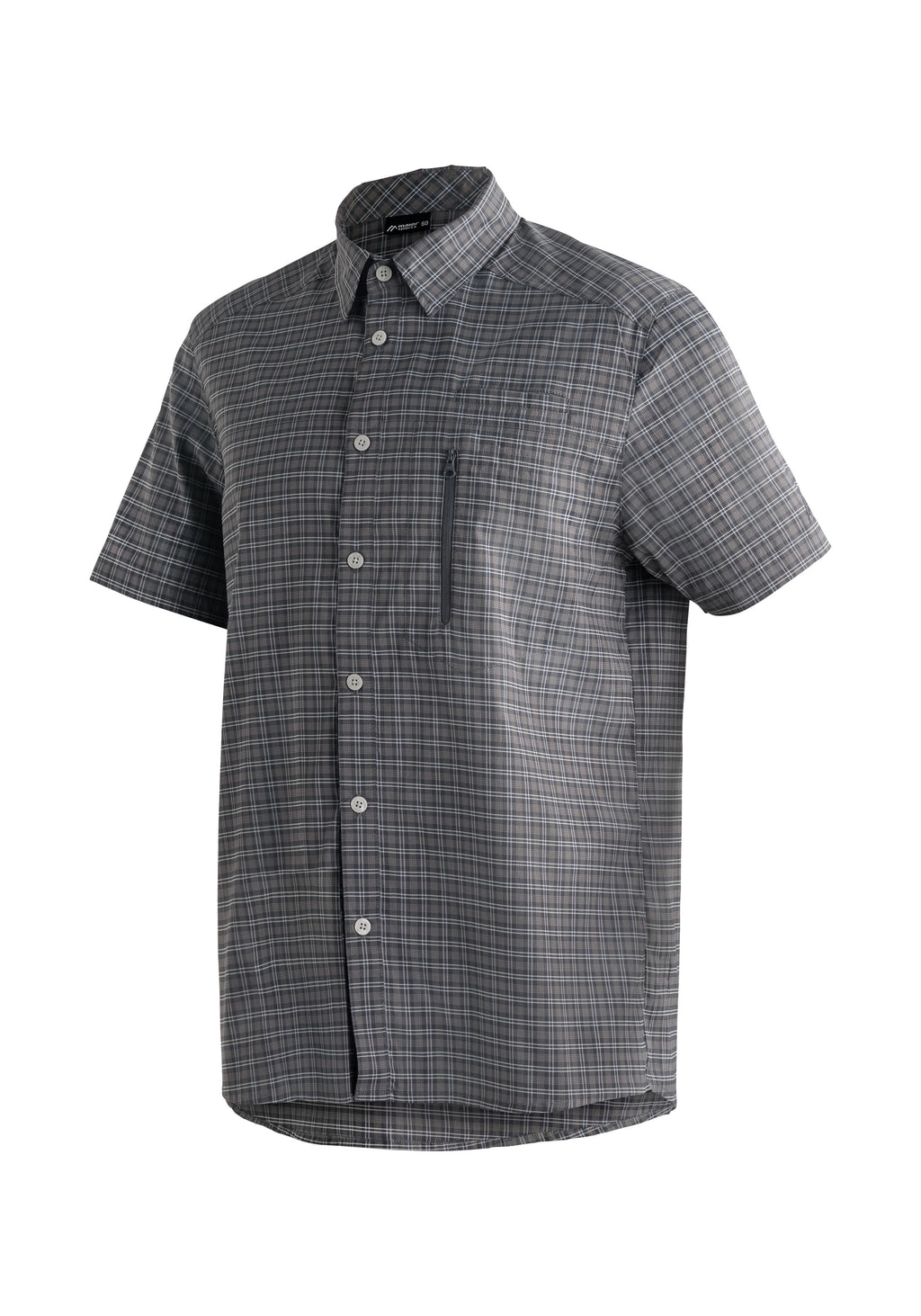 Maier Sports Mats S/S große Größen – grey check