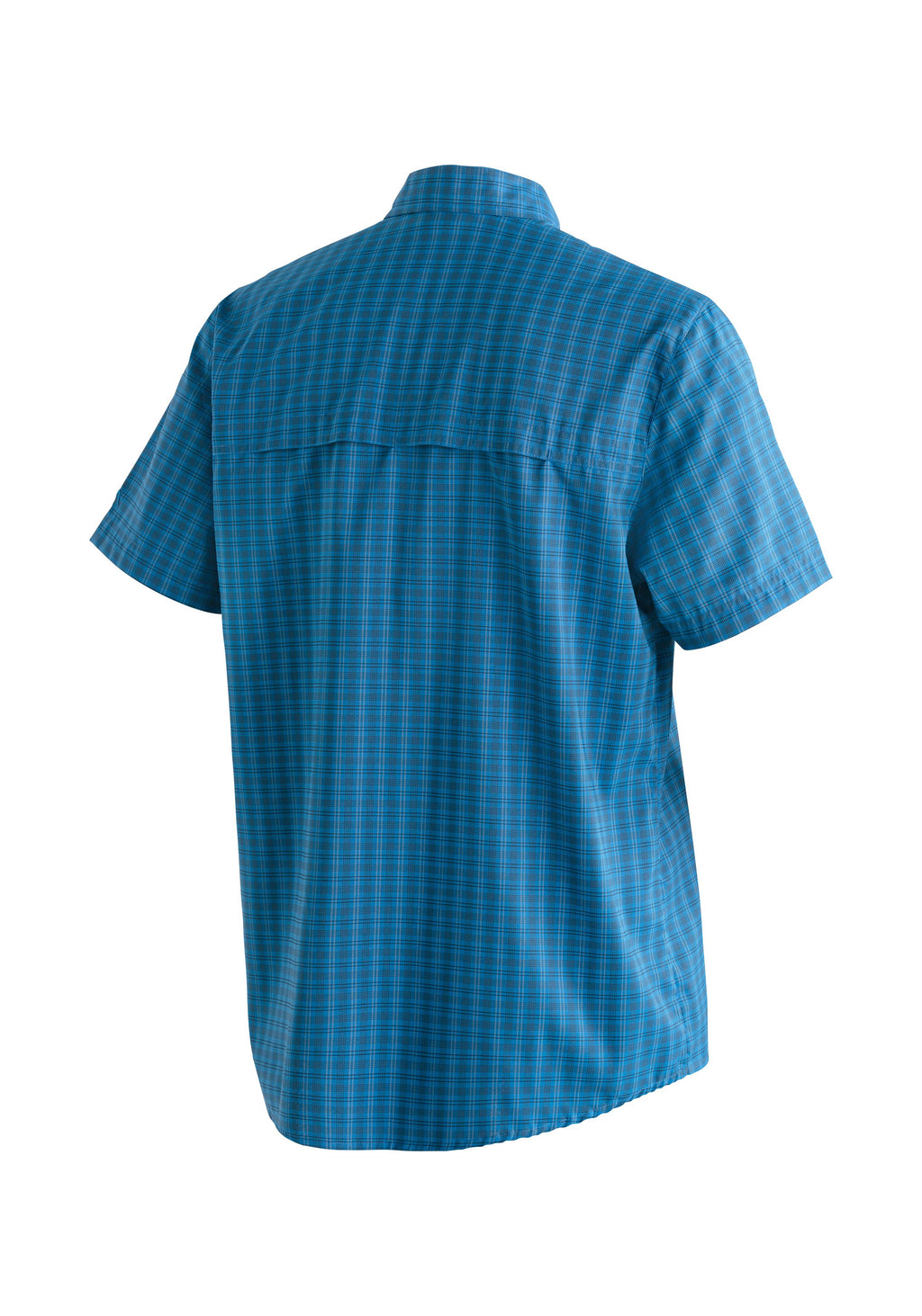 Maier Sports Mats S/S große Größen – blue check