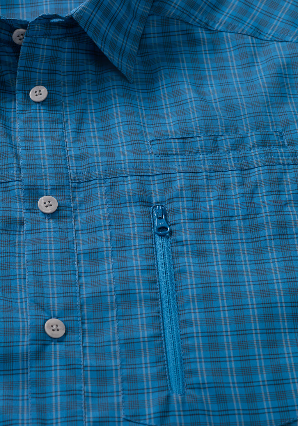 Maier Sports Mats S/S große Größen – blue check