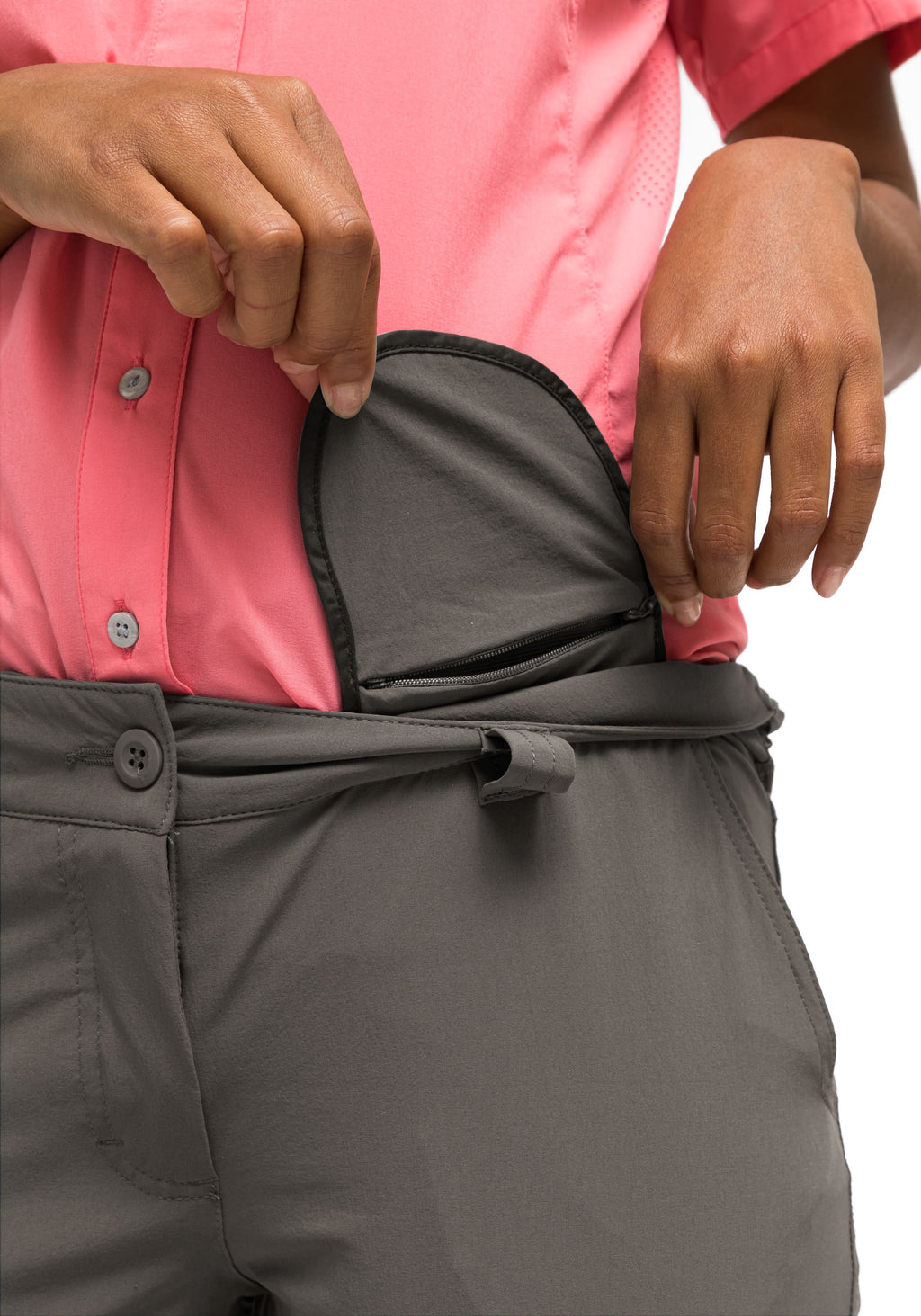 Maier Sports Inara slim zip große Größen – teak