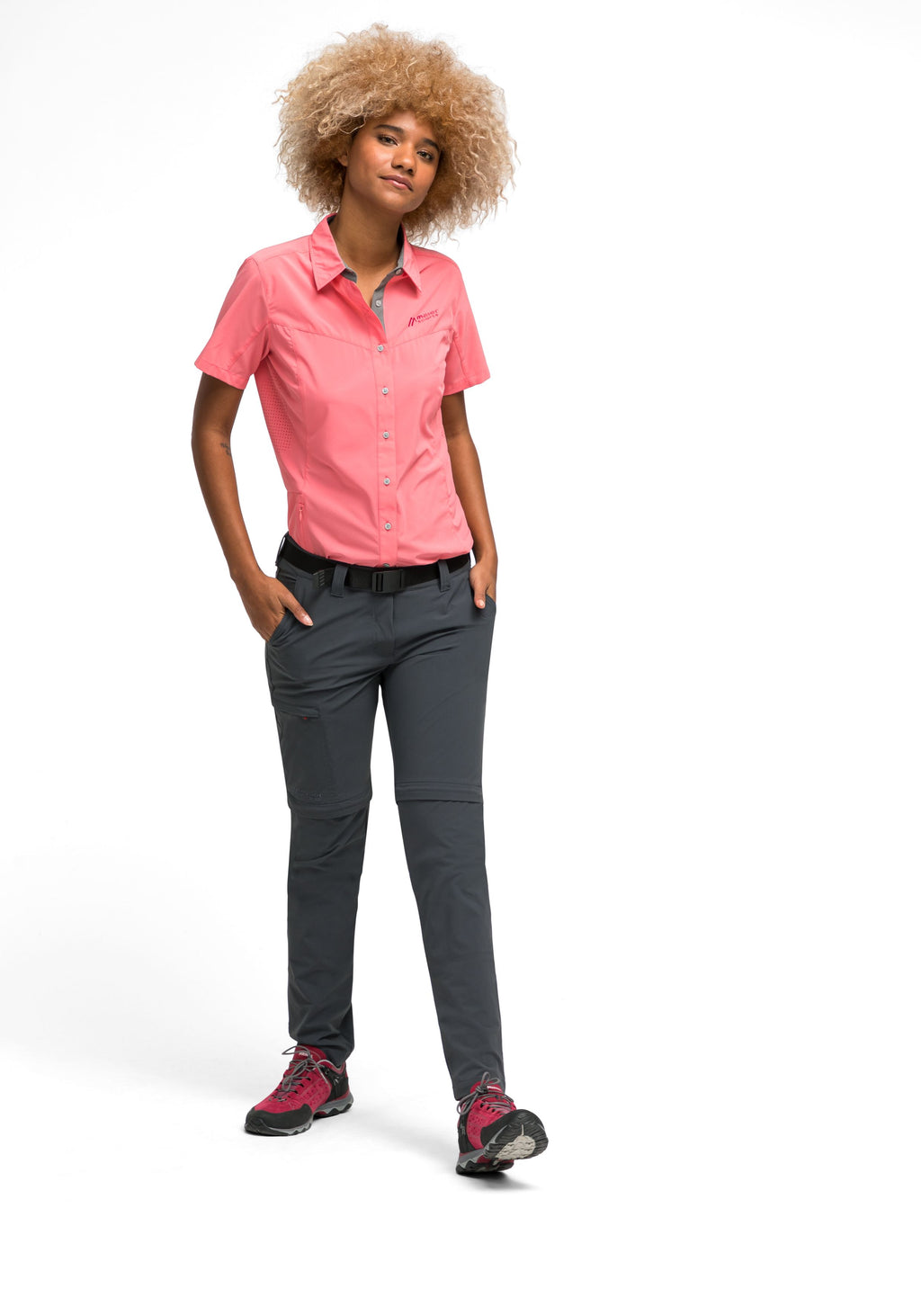 Maier Sports Inara slim zip große Größen – graphite