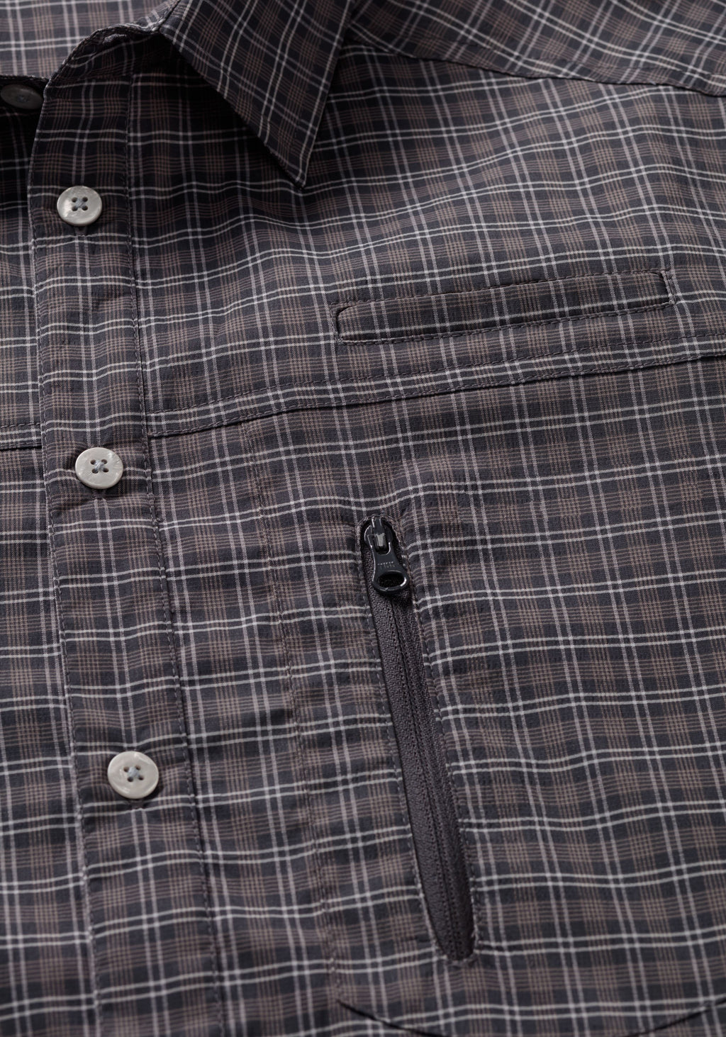 Maier Sports Mats L/S große Größen – grey check