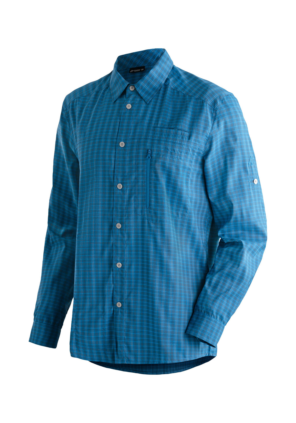 Maier Sports Mats L/S große Größen – blue check