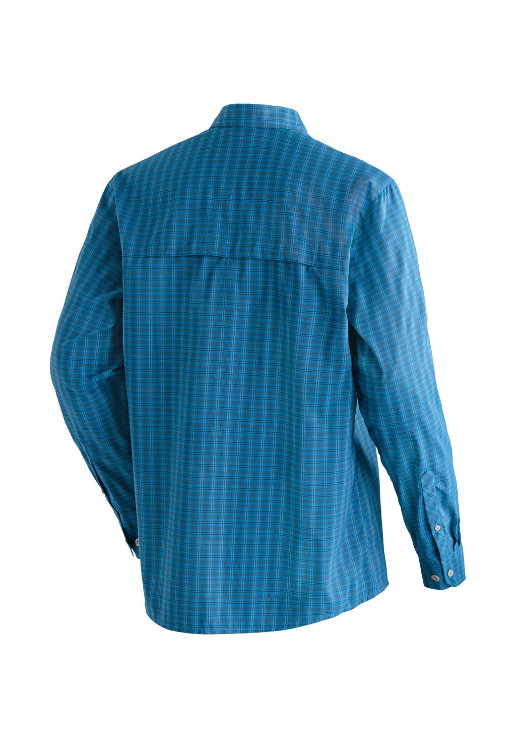 Maier Sports Mats L/S große Größen – blue check
