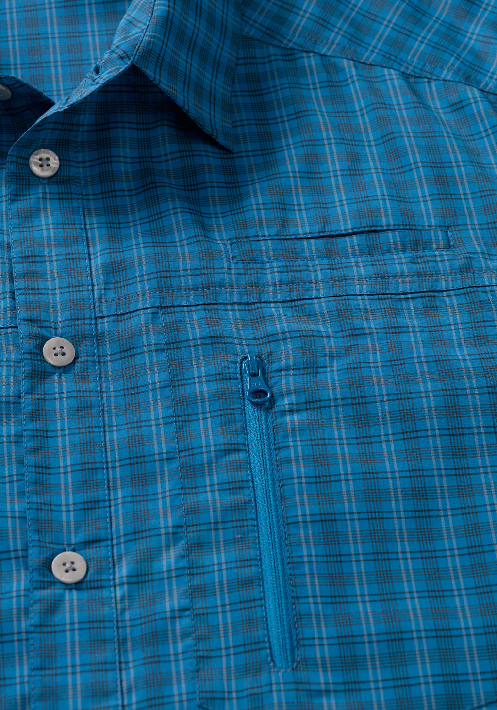 Maier Sports Mats L/S große Größen – blue check