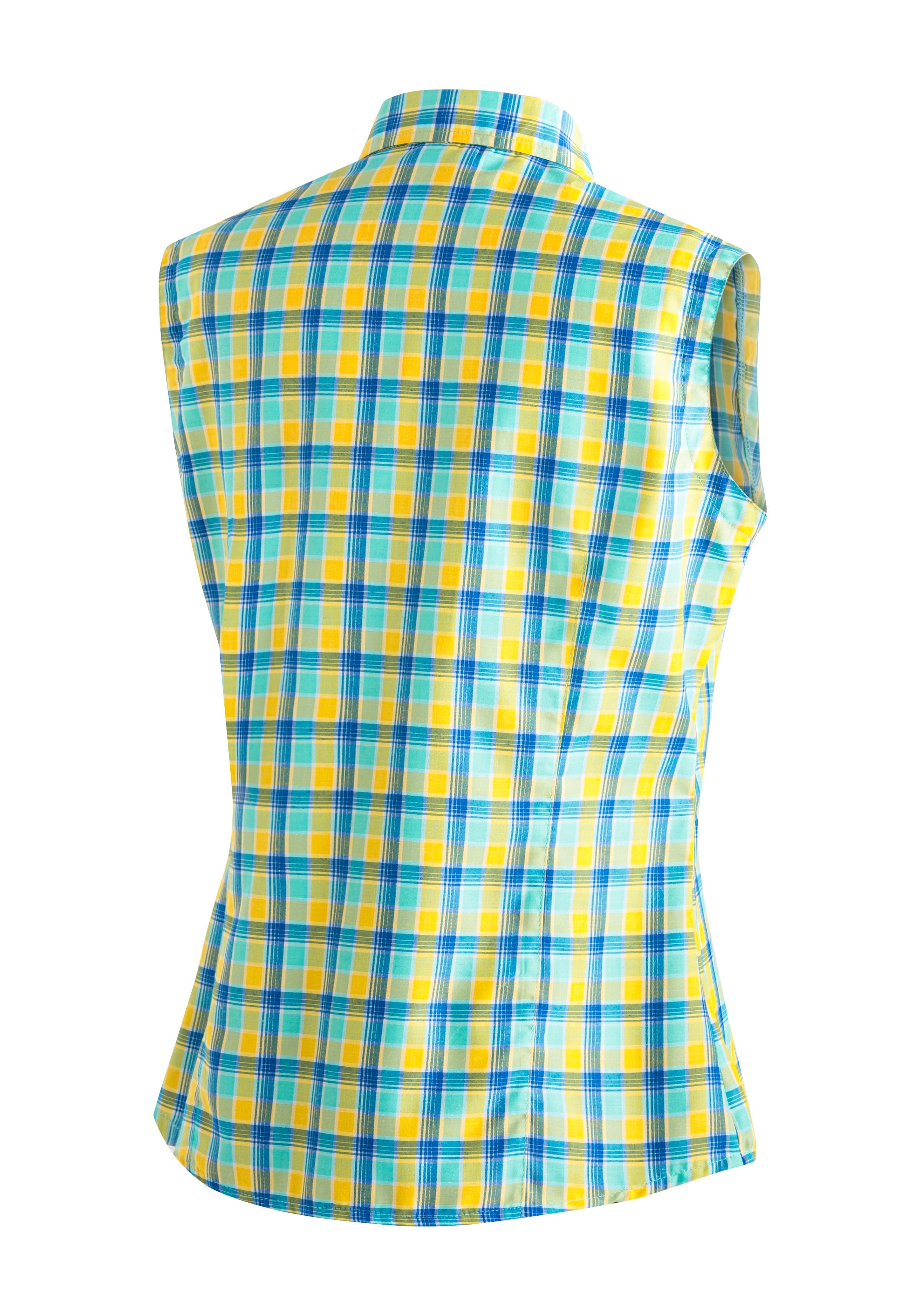 Maier Sports Paloma große Größen – blue yellow check