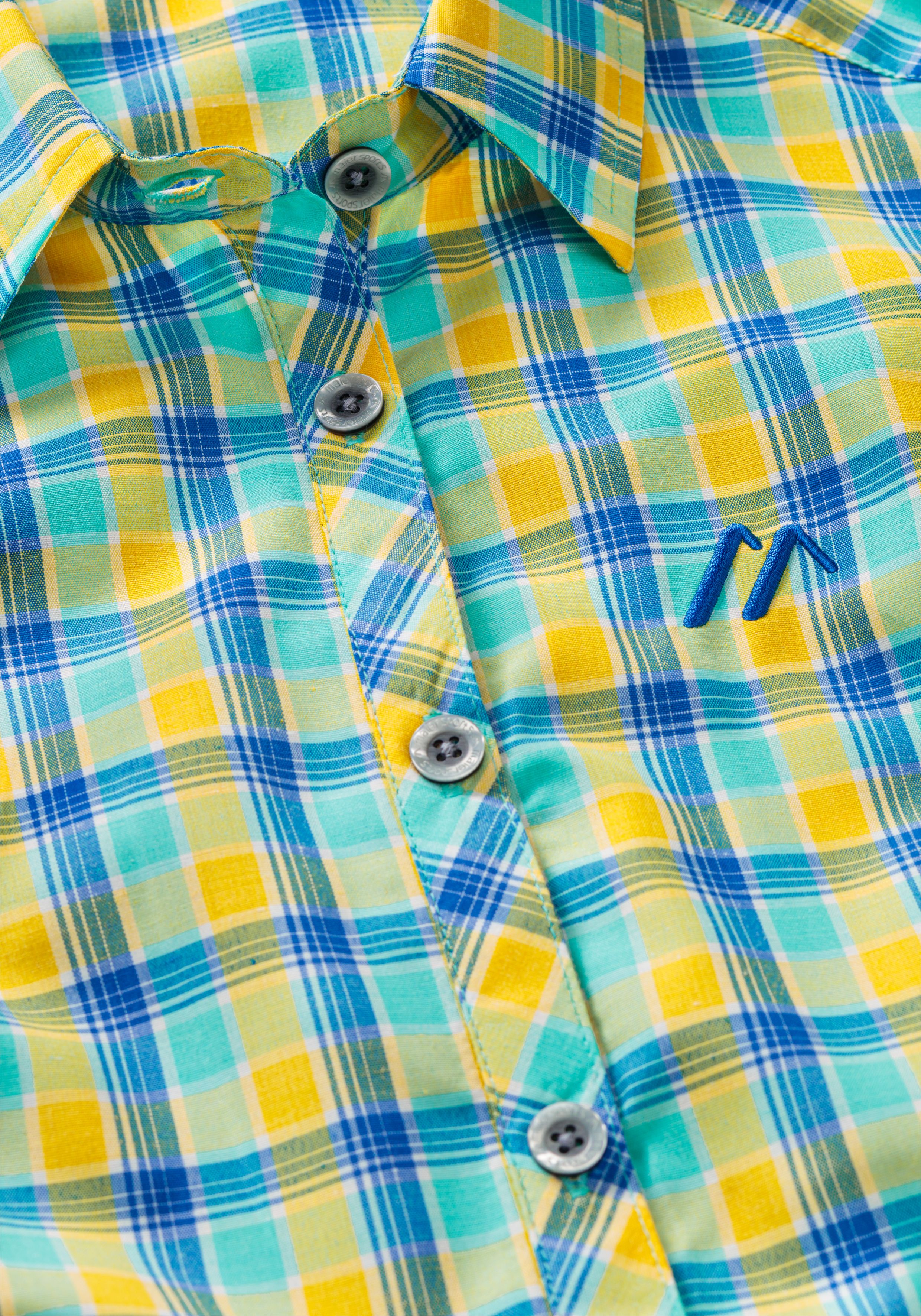 Maier Sports Paloma große Größen – blue yellow check
