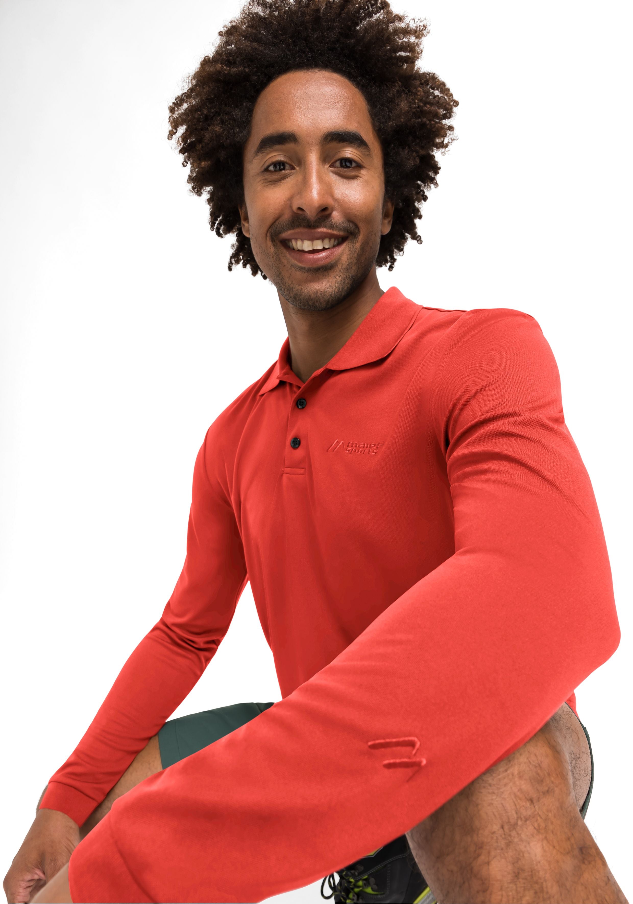 Maier Sports Ulrich L/S große Größen – paprika flame