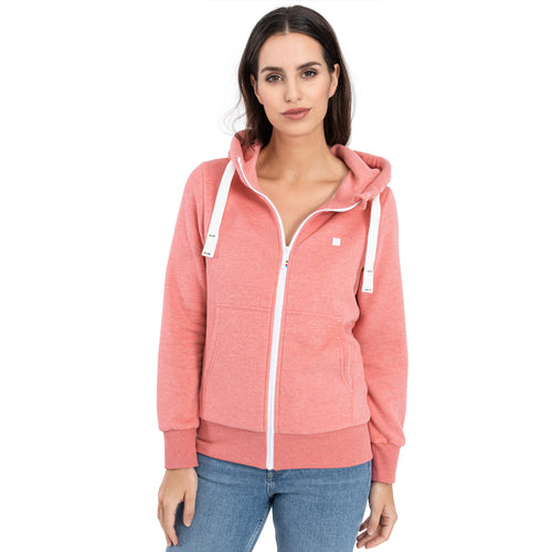 DEPROC Kapuzensweatjacke Finja II – rosé melange