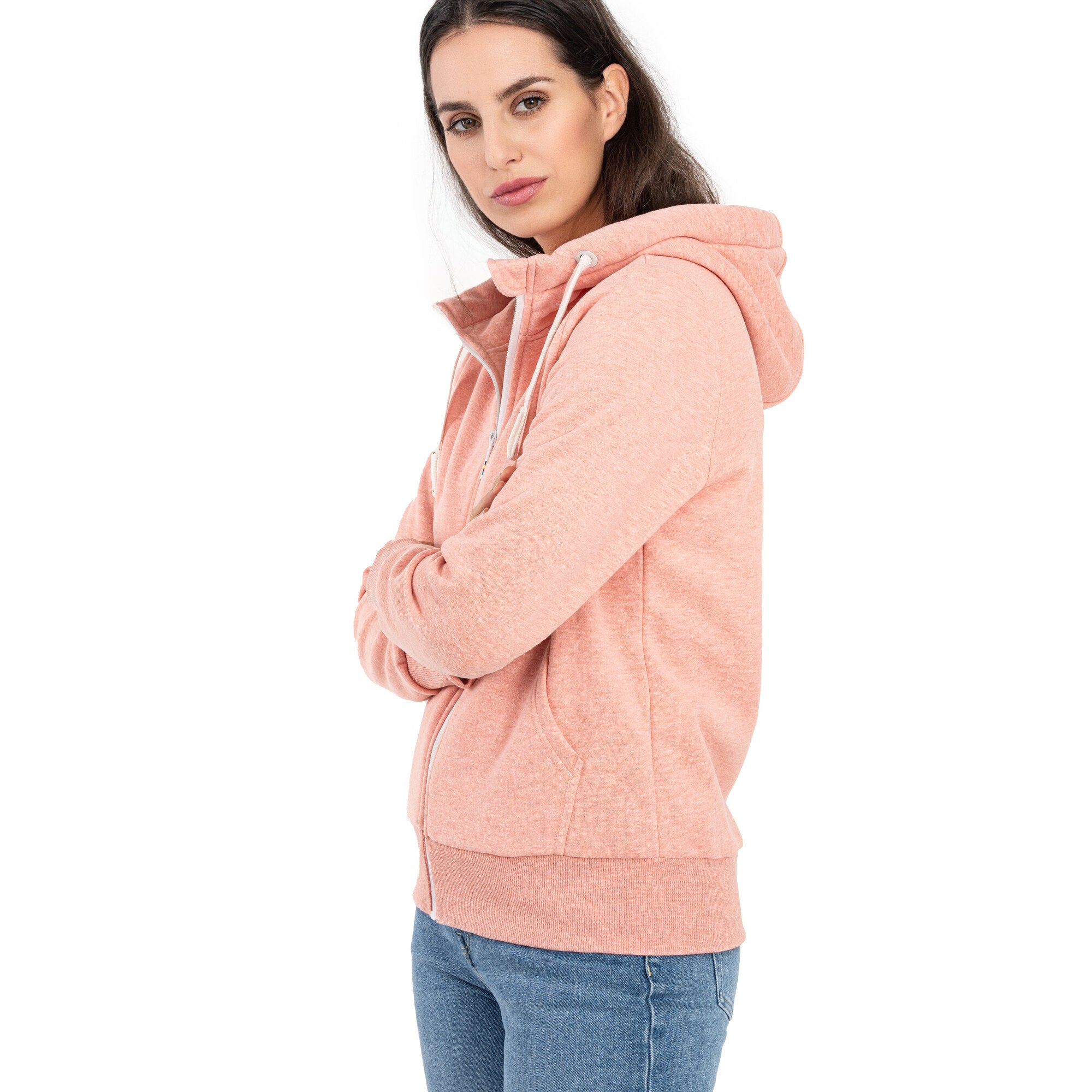 DEPROC Kapuzensweatjacke Finja II – peach melange