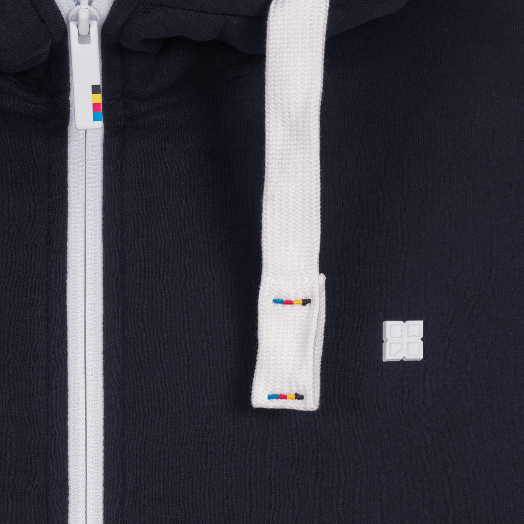 DEPROC ACTIVE Kapuzensweatshirt Finn II Navy Detail Kragen