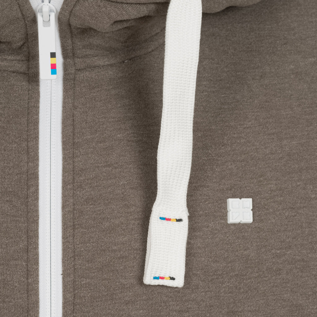 DEPROC ACTIVE Kapuzensweatshirt Finn II Braun Detail Kragen