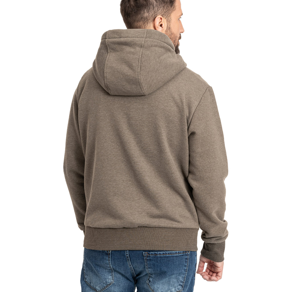 DEPROC ACTIVE Kapuzensweatshirt Finn II Braun Rückansicht getragen