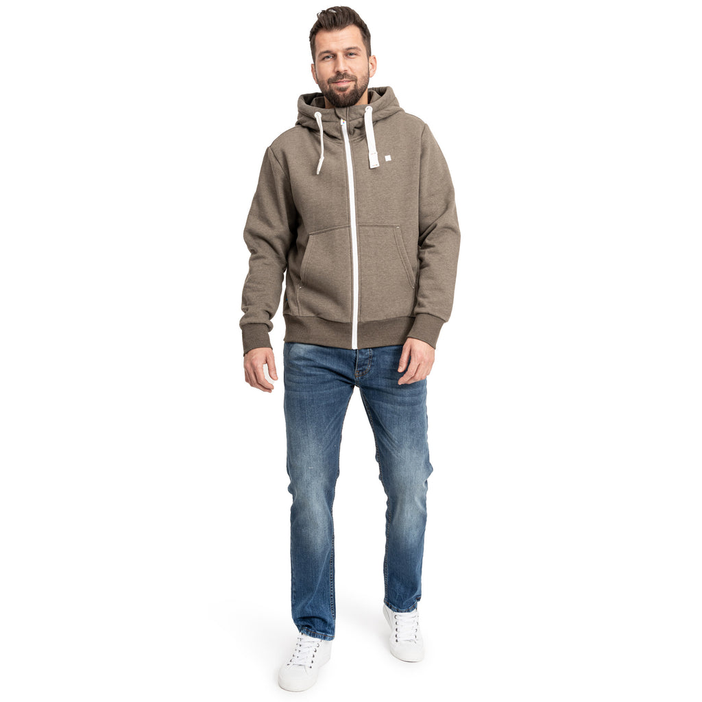 DEPROC ACTIVE Kapuzensweatshirt Finn II Braun Ganzkörper getragen