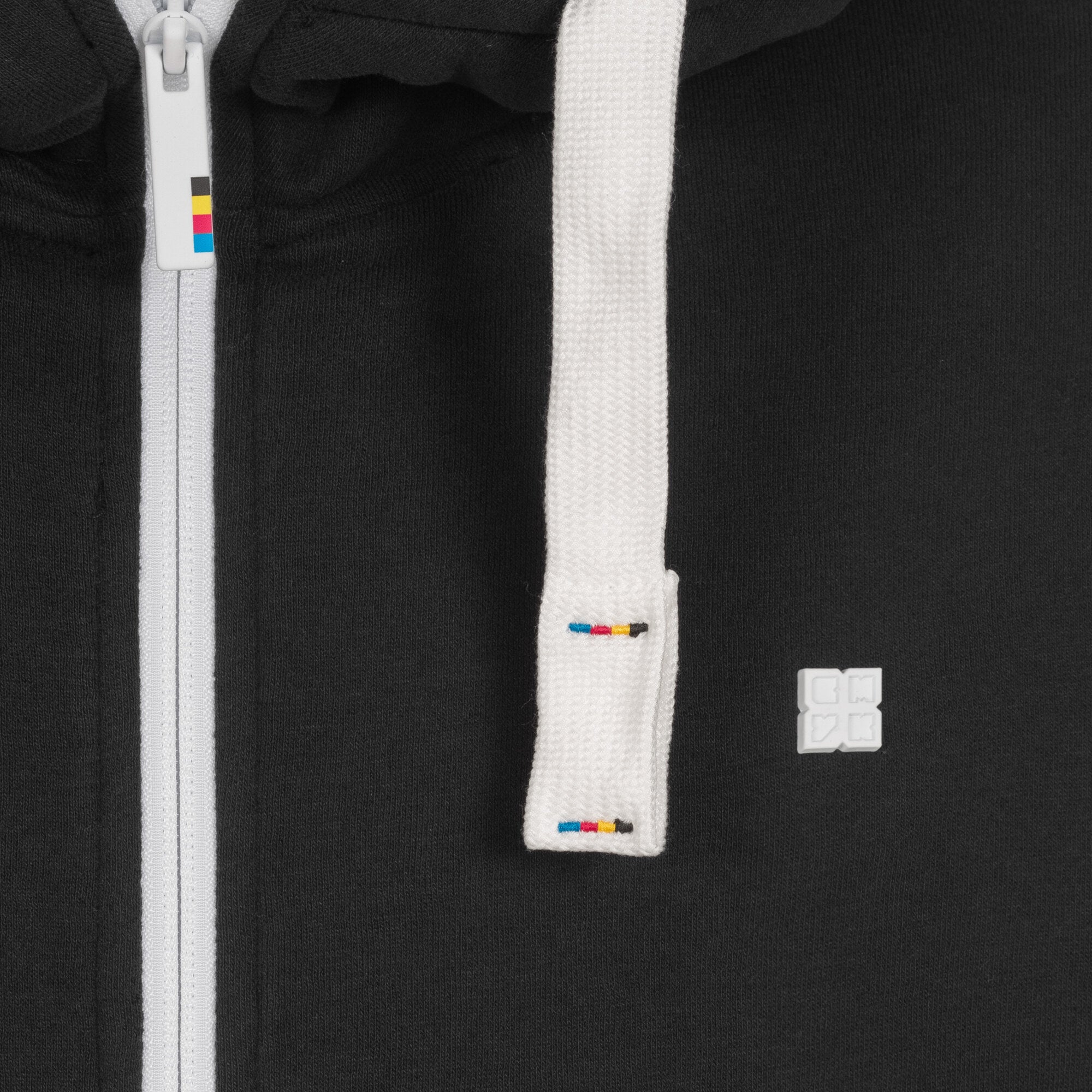 DEPROC ACTIVE Kapuzensweatshirt Finn II Schwarz Detail Kragen