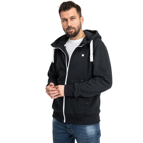 DEPROC ACTIVE Kapuzensweatshirt Finn II Schwarz Seitenansicht getragen