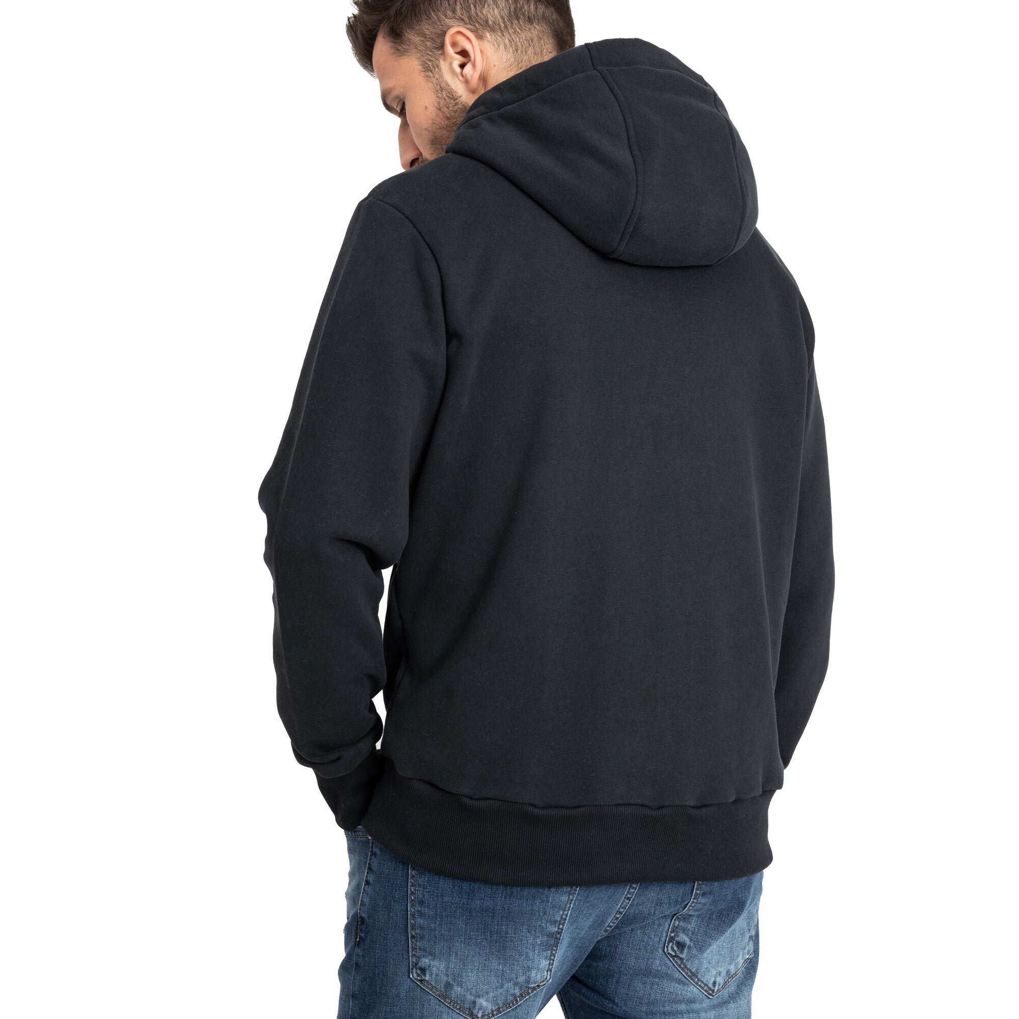 DEPROC ACTIVE Kapuzensweatshirt Finn II Schwarz Rückansicht getragen