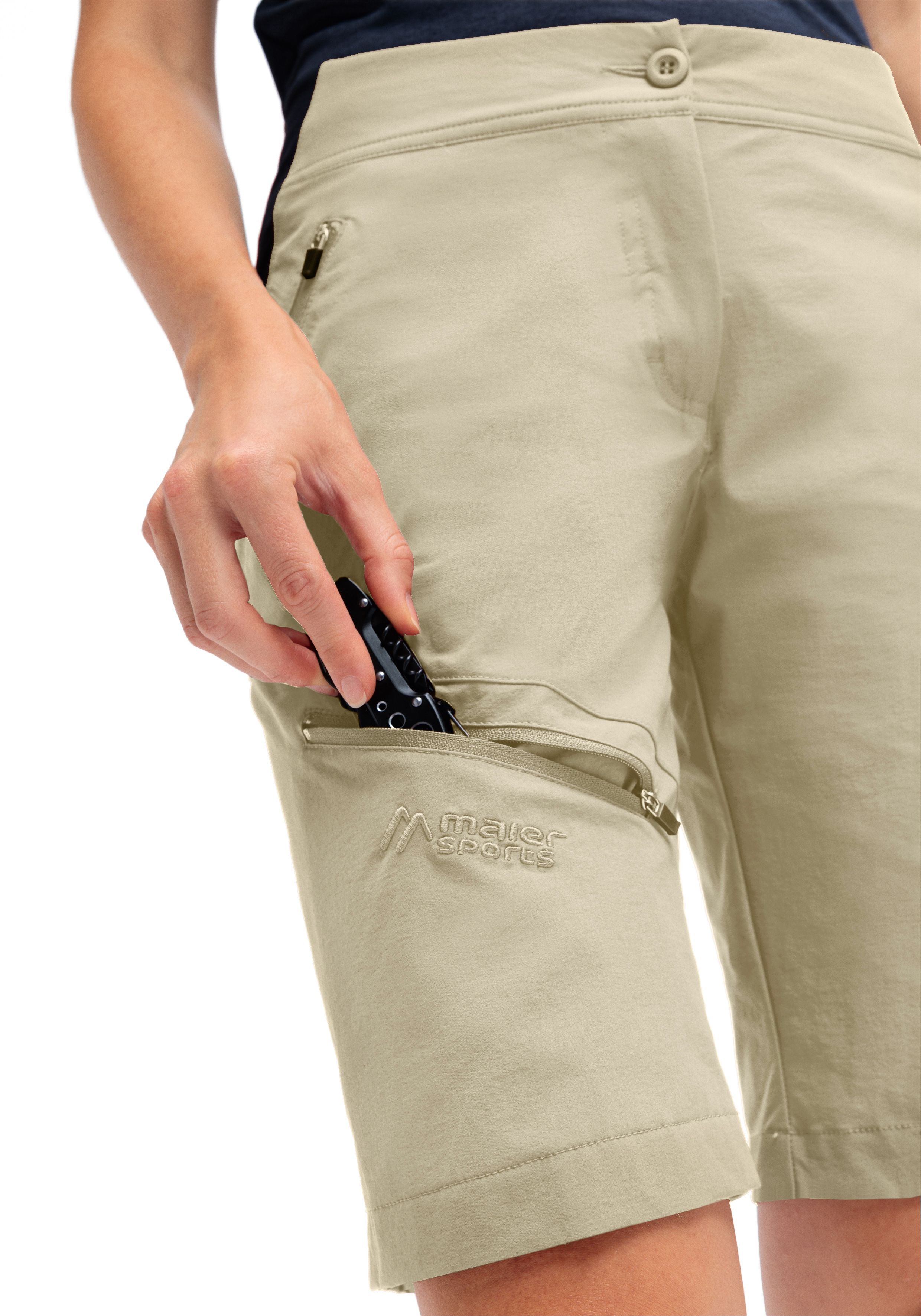Maier Sports Inara Short Vario große Größen – brown rice