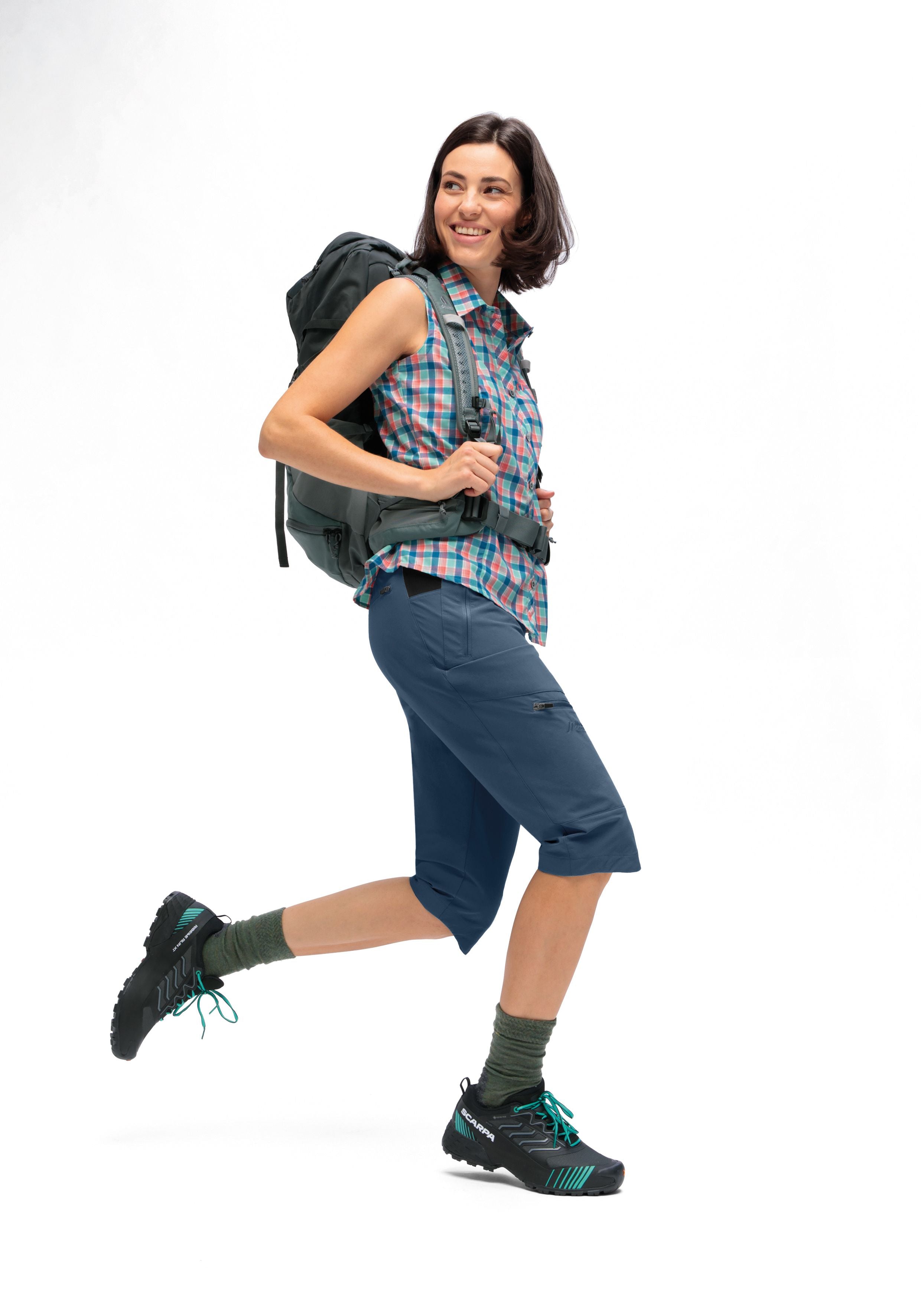 Maier Sports Inara slim Capri Vario große Größen – ensign blue