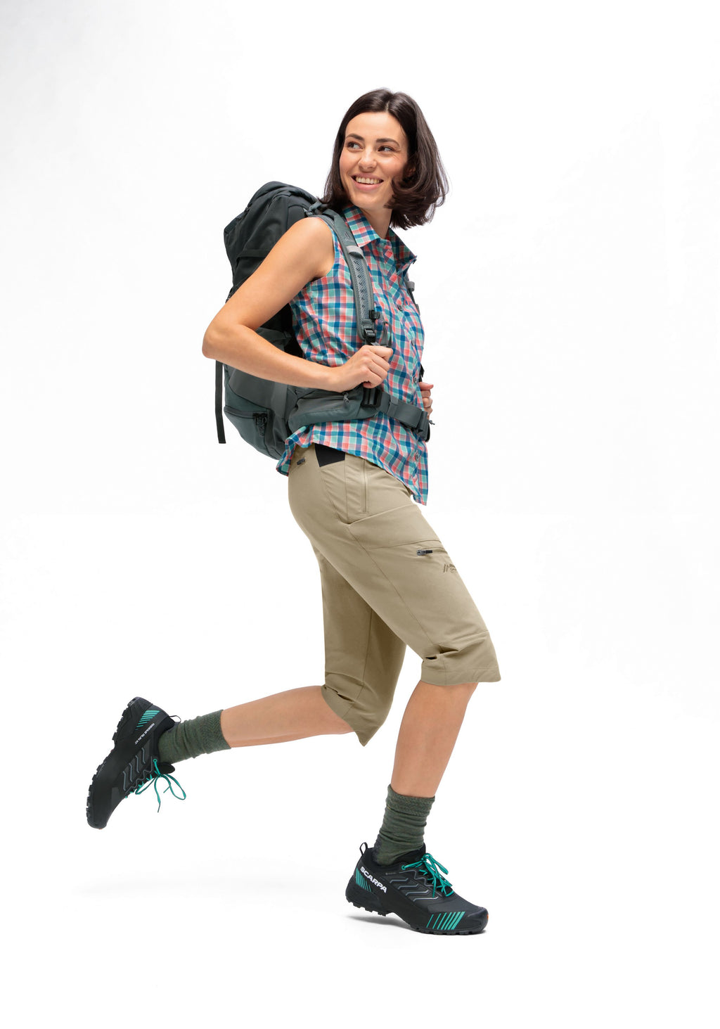 Maier Sports Inara slim Capri Vario große Größen – coriander