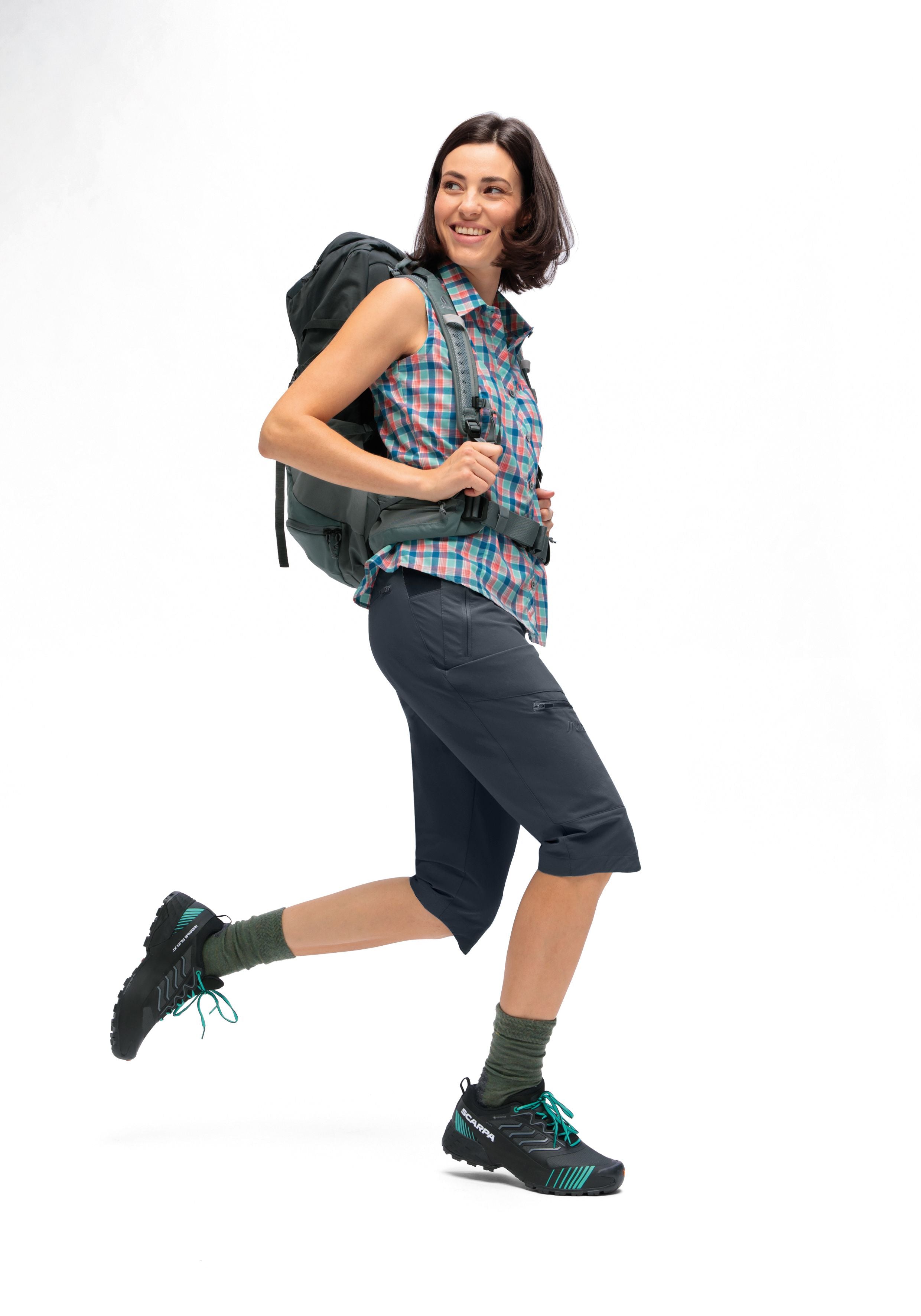 Maier Sports Inara slim Capri Vario große Größen – graphite