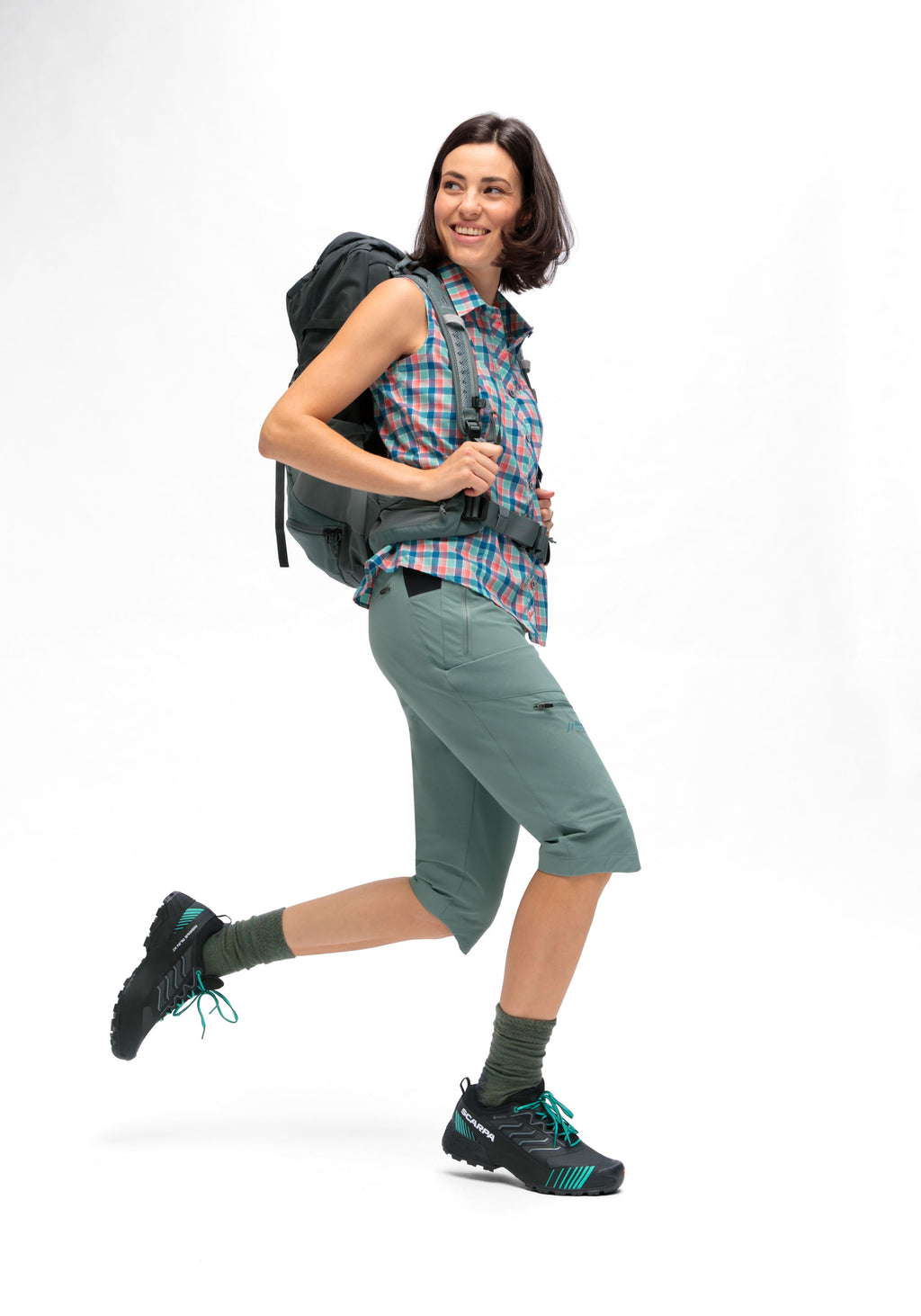 Maier Sports Inara slim Capri Vario große Größen – province blue