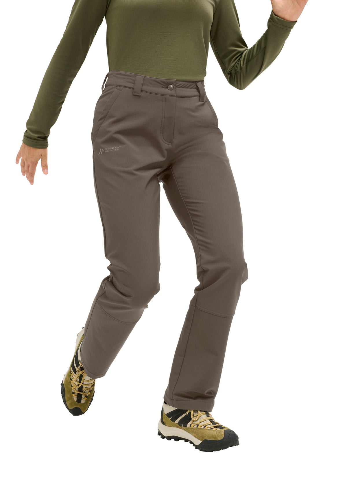 Maier Sports Essential Flex W Winterhose Damen – große Größen teak