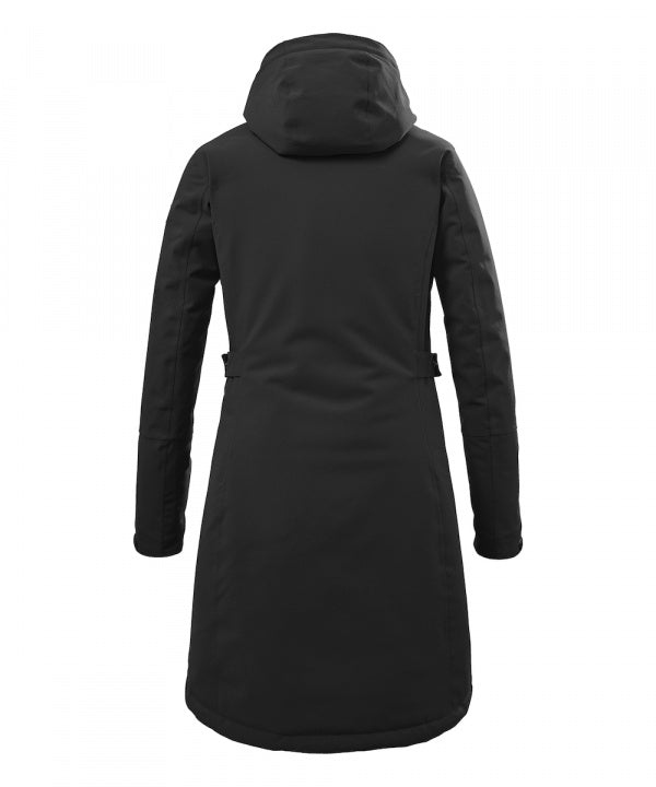 Killtec Damen Funktionsparka KOW 165 in schwarz, Rückansicht