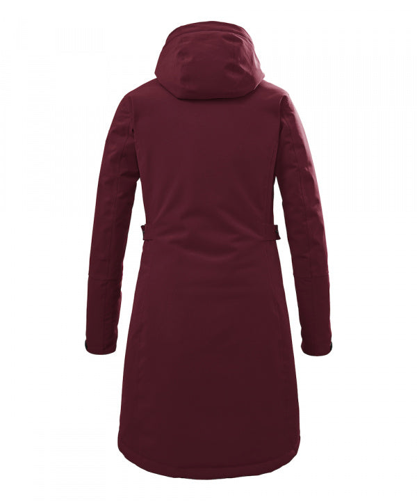 Killtec Damen Funktionsparka KOW 165 in bordeaux, Rückansicht