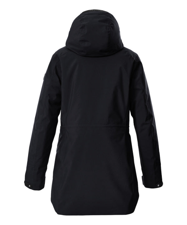 Killtec Damen Funktionsparka KOW 19 in schwarz blau, Rückansicht