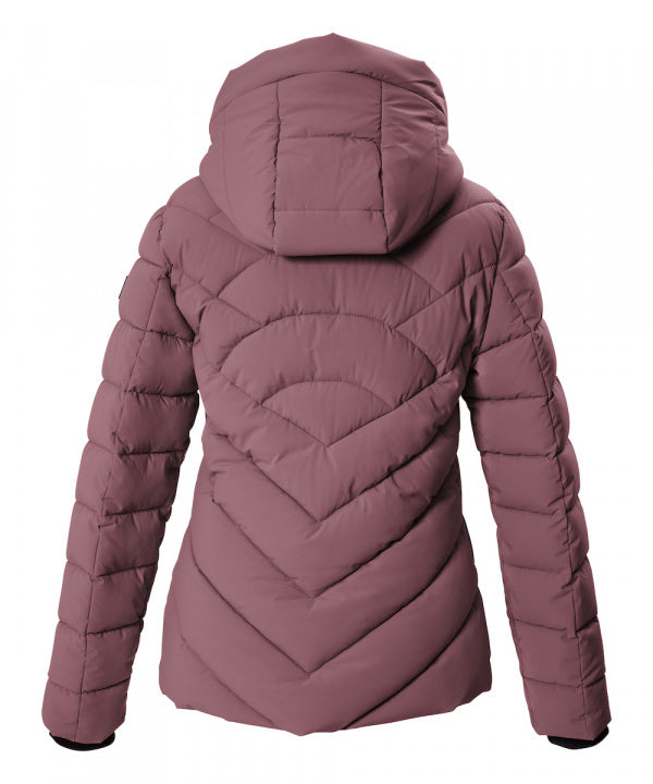 Killtec Damen Steppjacke KOW 13 in dunkelrose, Rückansicht