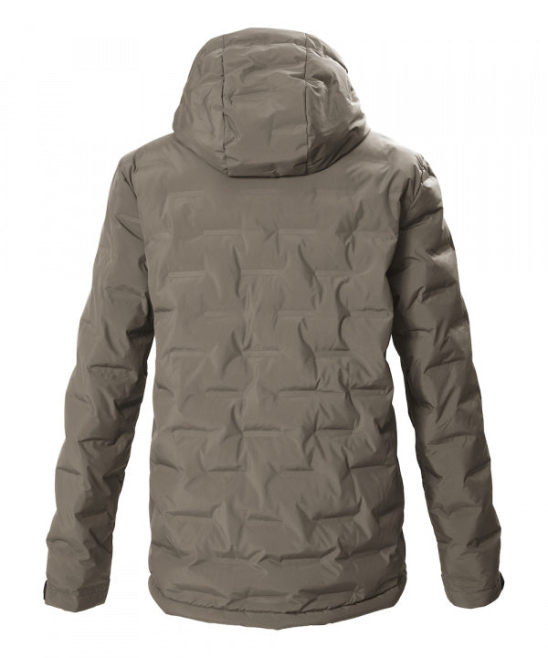 Killtec Herren Steppjacke KOW 5 in dunkelsand, Rückansicht