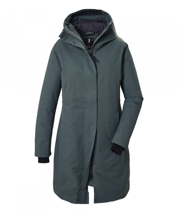 G.I.G.A. DX Damen Funktionsparka GW 66 in dunkel rauchblau, Rückansicht