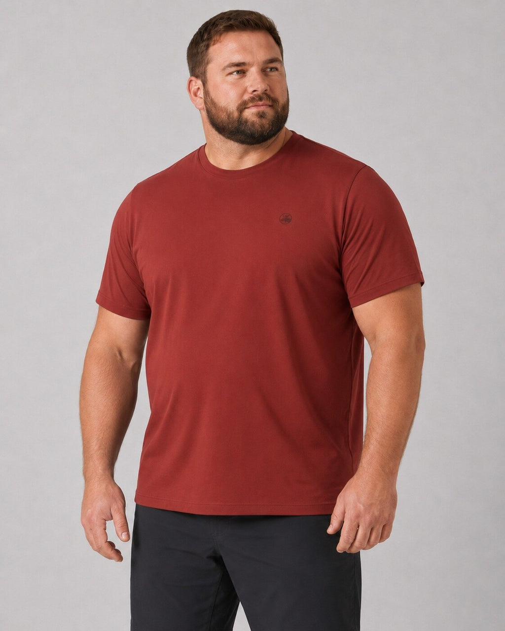 DEPROC LAGUN Herren T-Shirt chili-red – XXL-Modelbild 1