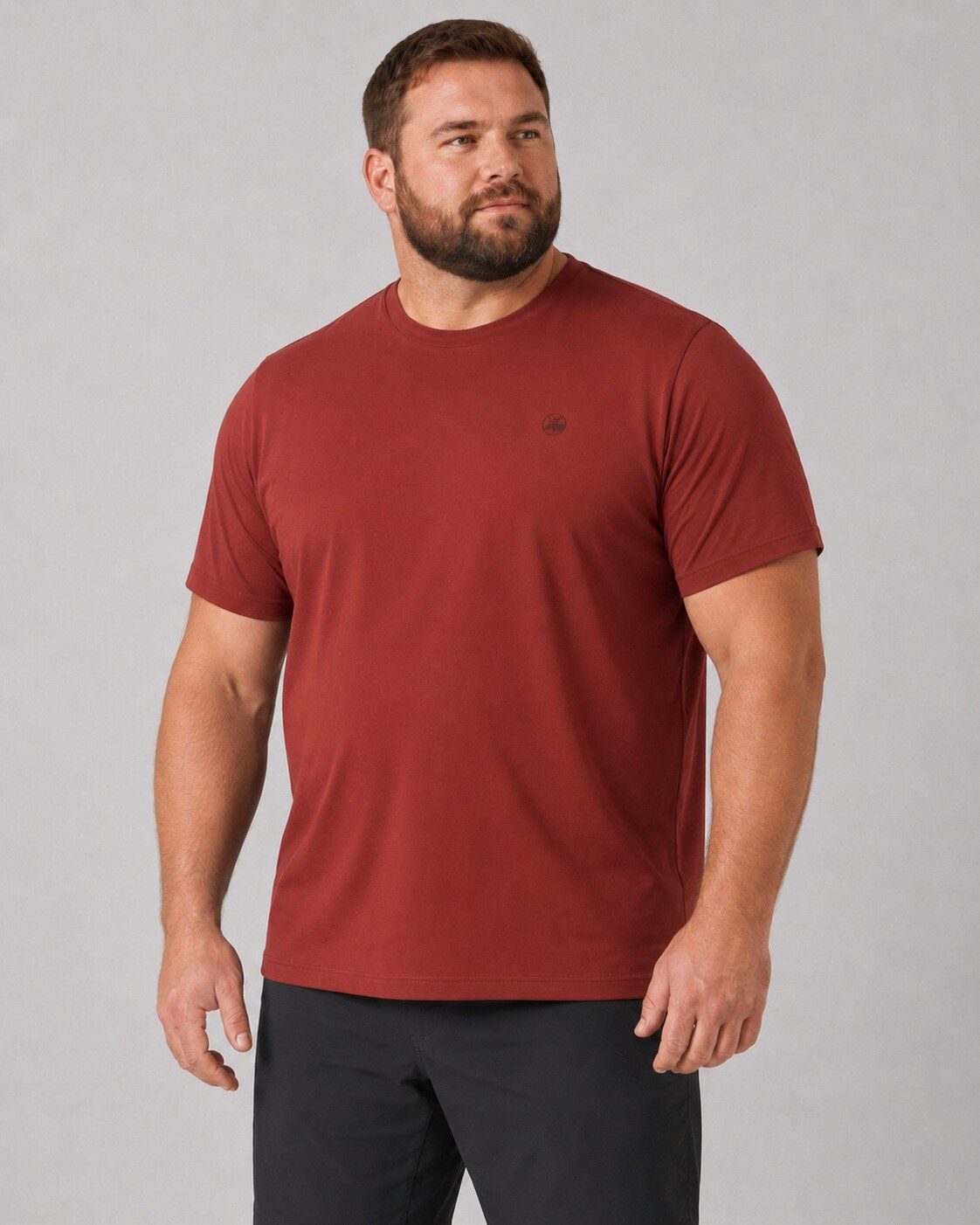 DEPROC LAGUN Herren T-Shirt chili-red – XXL-Modelbild 1