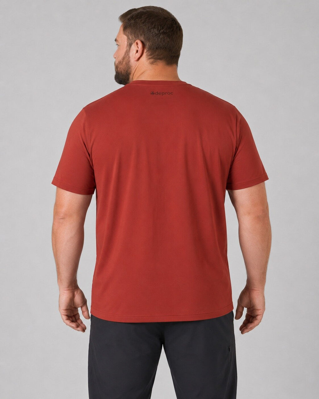 DEPROC LAGUN Herren T-Shirt chili-red – XXL-Modelbild 2