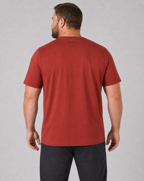DEPROC LAGUN Herren T-Shirt chili-red – XXL-Modelbild 2