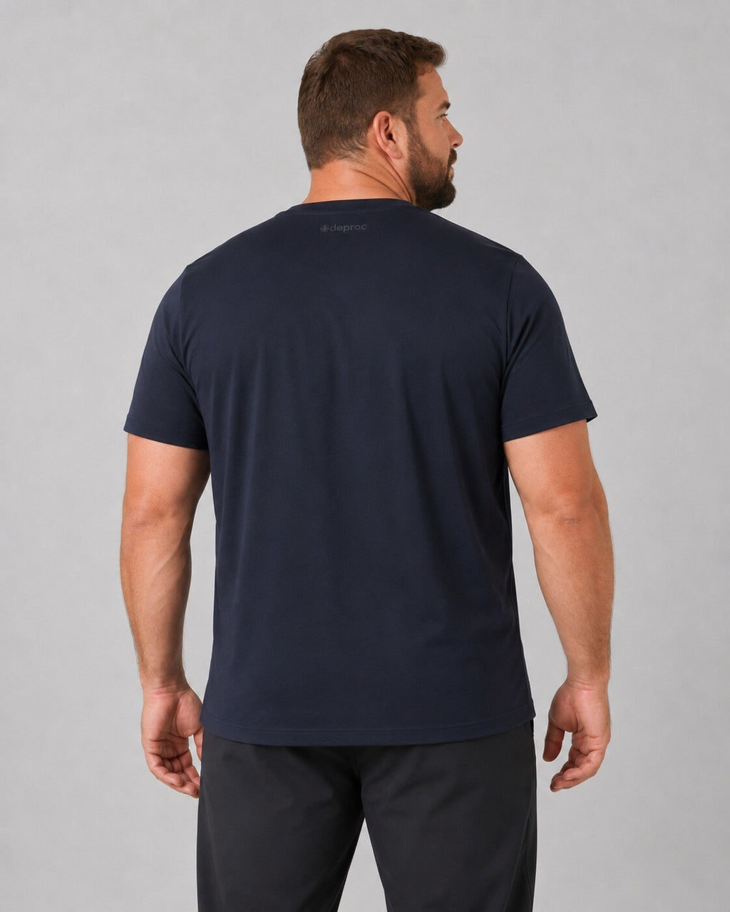 DEPROC LAGUN Herren T-Shirt navy – XXL-Modelbild 2