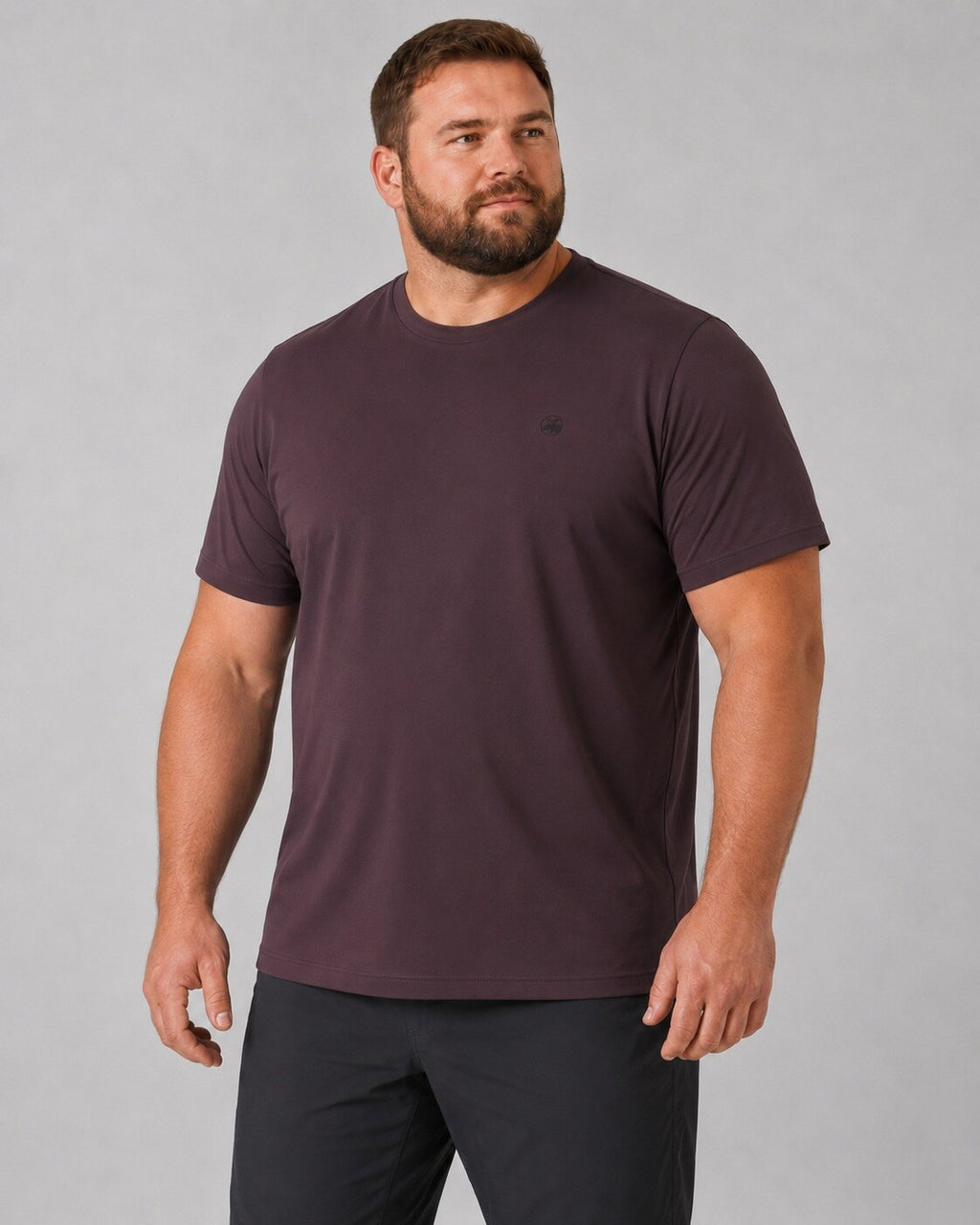 DEPROC LAGUN Herren T-Shirt wine – XXL-Modelbild 1