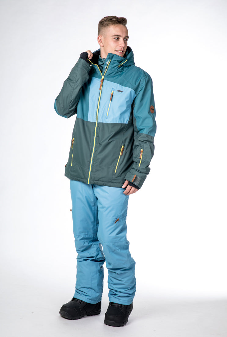 CNSRD Herren Skijacke John Petrol-lightblue-forest